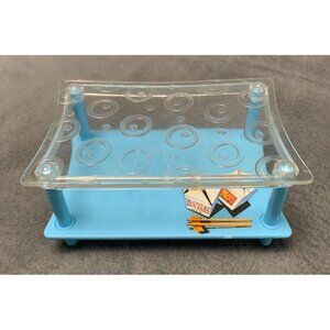 Mattel Barbie 2000 Toy Miniature Coffee Table Clear Top Dollhouse